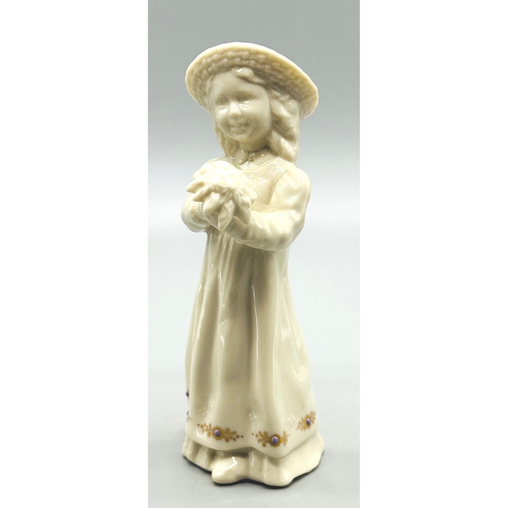 Lenox Flowers For‎ You Girl Figurine Gold Purple Accents 21690 BH4
